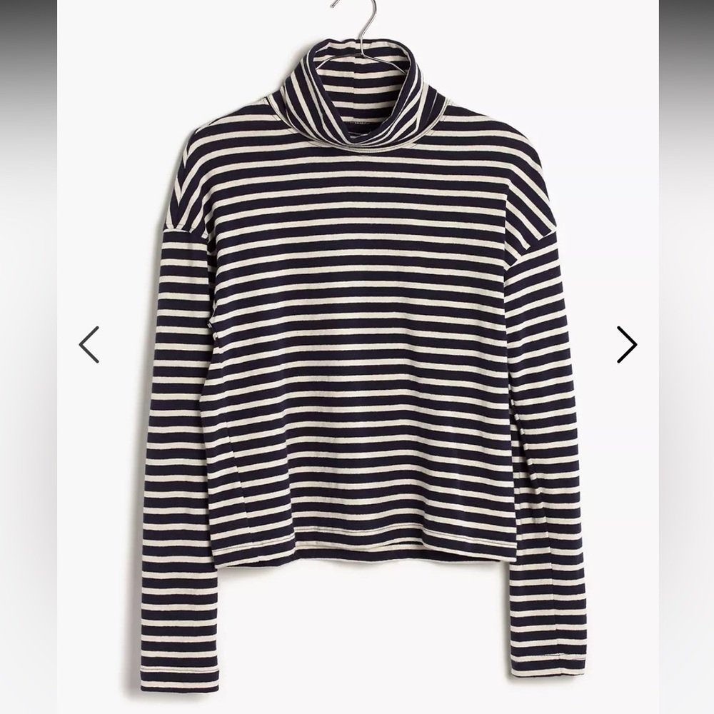 Madewell Rivet & Thread La Crop Striped Turtleneck - image 1